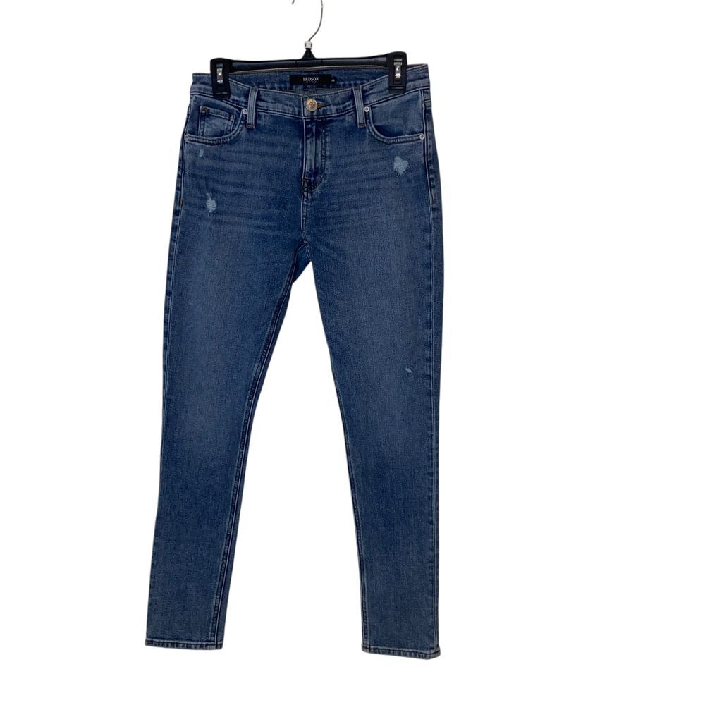 Hudson Lana Boyfriend Distressed Medium Wash Mid Rise Denim Jeans Size 25